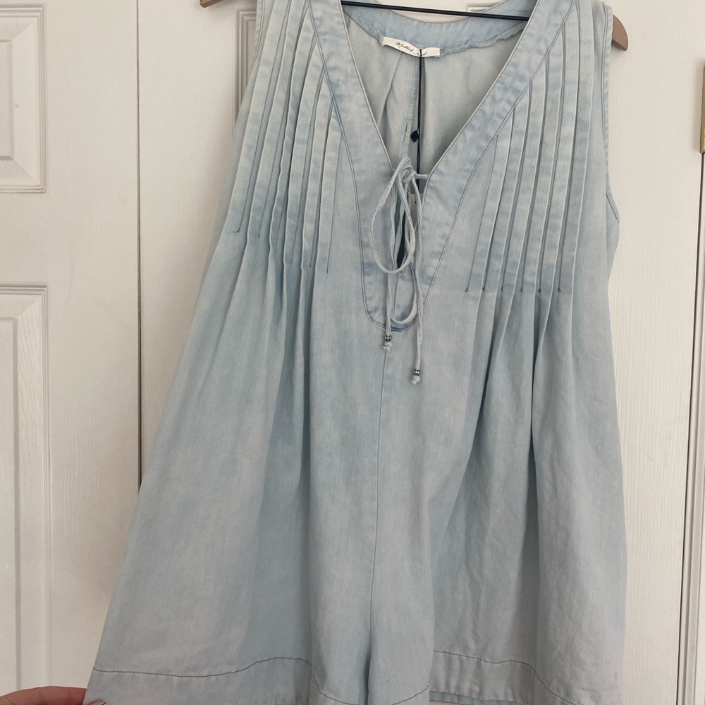 Sleeveless Denim Romper